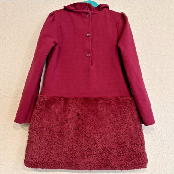 Lot Of 2 Janie‎ And Jack Girls Size 6 and 5 Dresses Yellow and Magenta Faux Fur - Picture 10 of 13